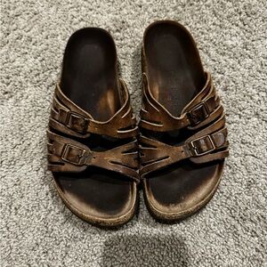 Birkenstock Brown Leather Sandals